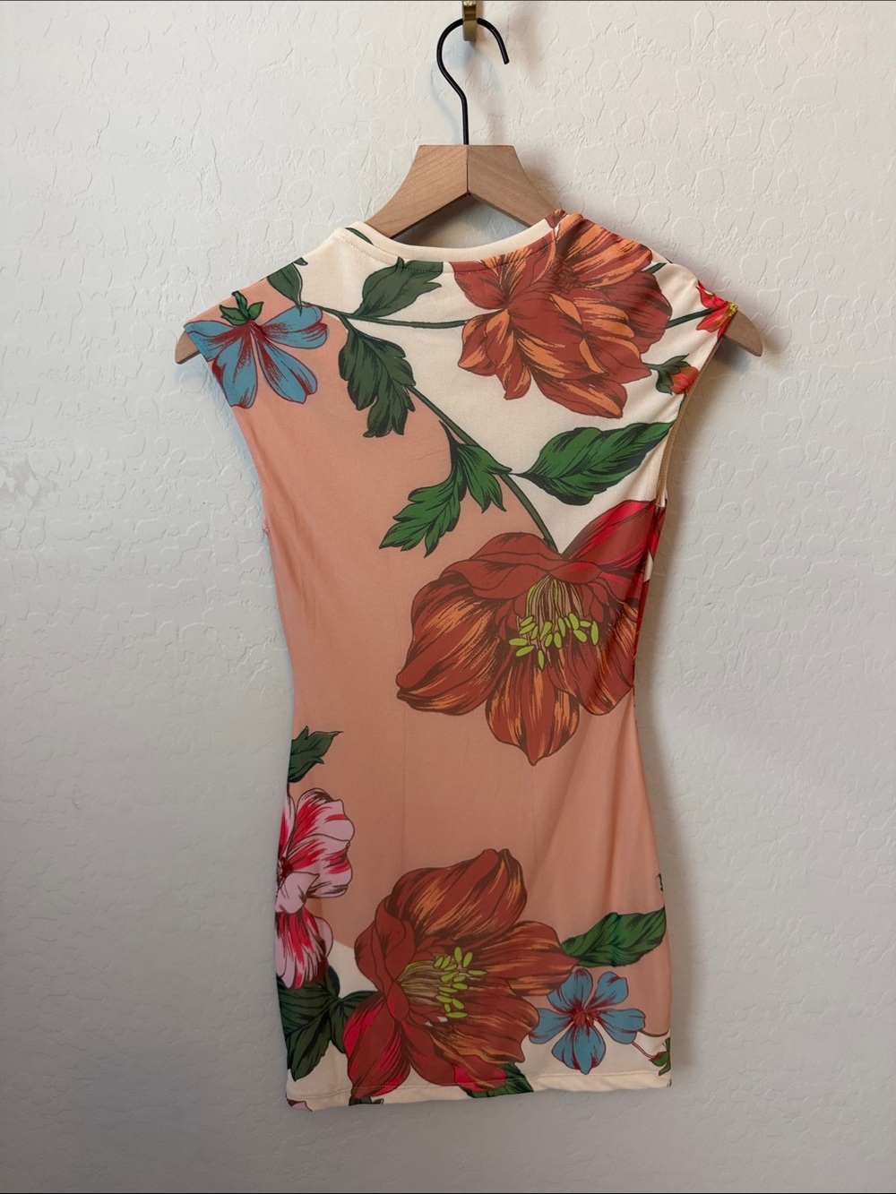 AFRM Fitted Mesh Tropical Floral Mini Dress XS - Picture 5 of 5